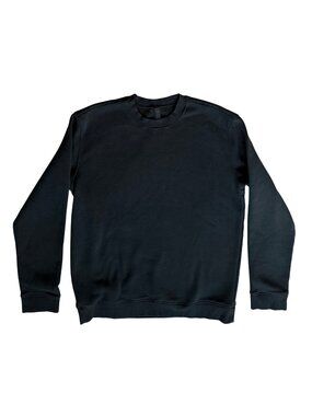 Skims Sweatshirt Womens Size Small Black Crewneck Terry Lined Long Sleeve